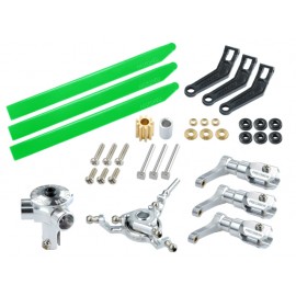 CNC Aluminum/Plastic Triple Green Blade Conversion set - BLADE 130 S CNC Aluminum/Plastic Triple Green Blade Conversion set - BLADE 130 S