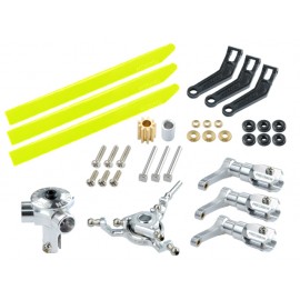 CNC Aluminum/Plastic Triple Yellow Blade Conversion set - BLADE 130 S CNC Aluminum/Plastic Triple Yellow Blade Conversion set - BLADE 130 S