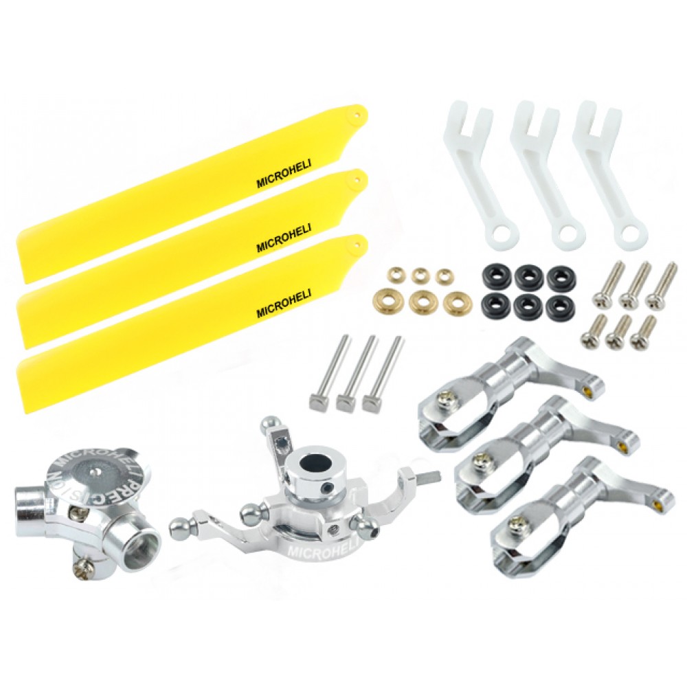 CNC AL/Plastic Triple Yellow Blade Conversion set - BLADE 120S/ S2 CNC AL/Plastic Triple Yellow Blade Conversion set - BLADE 120S/ S2