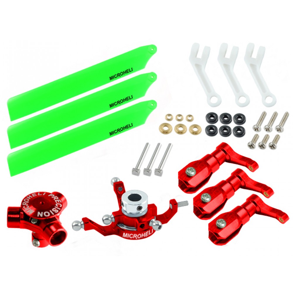 CNC AL/Plastic Triple Green Blade Conversion set (RED) - BLADE 120S/ S2 CNC AL/Plastic Triple Green Blade Conversion set (RED) - BLADE 120S/ S2