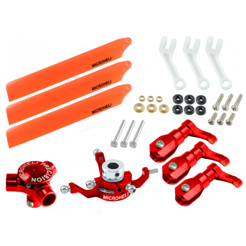 CNC AL/Plastic Triple Orange Blade Conversion set (RED) - BLADE 120S/ S2 CNC AL/Plastic Triple Orange Blade Conversion set (RED) - BLADE 120S/ S2