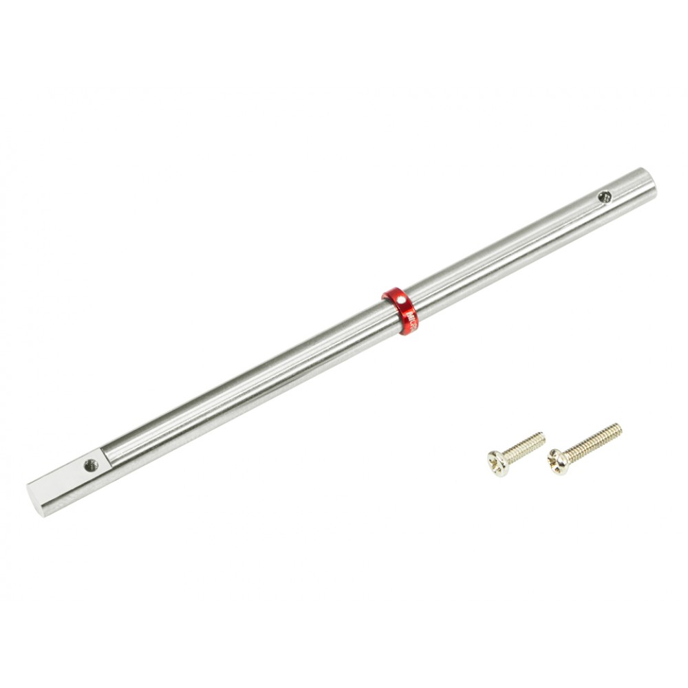 Precision CNC Hardened Steel Main Shaft w/ Collar (RED) - BLADE 120 S / S2 Precision CNC Hardened Steel Main Shaft w/ Collar (RED) - BLADE 120 S / S2