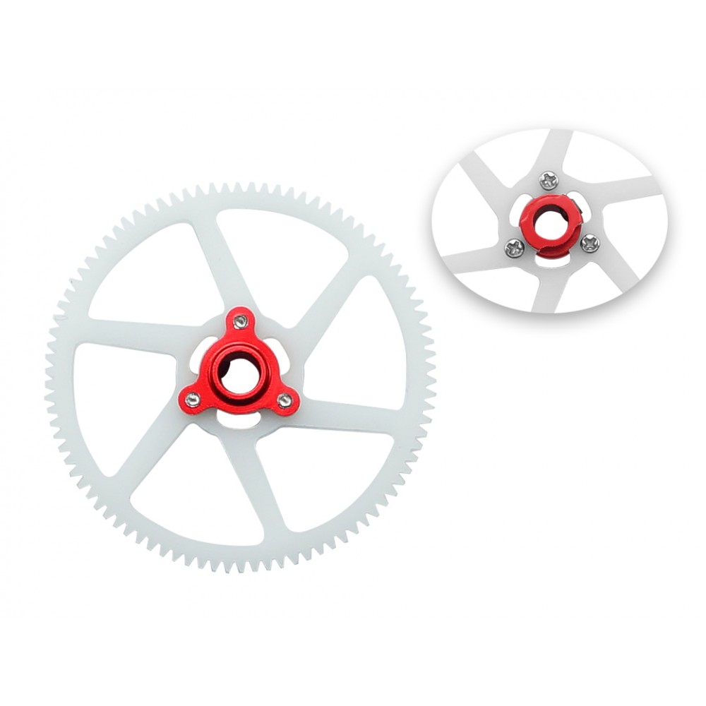 CNC Delrin Main Gear w/ Hub set (RED) - BLADE 120 SR/S/S2 CNC Delrin Main Gear w/ Hub set (RED) - BLADE 120 SR/S/S2