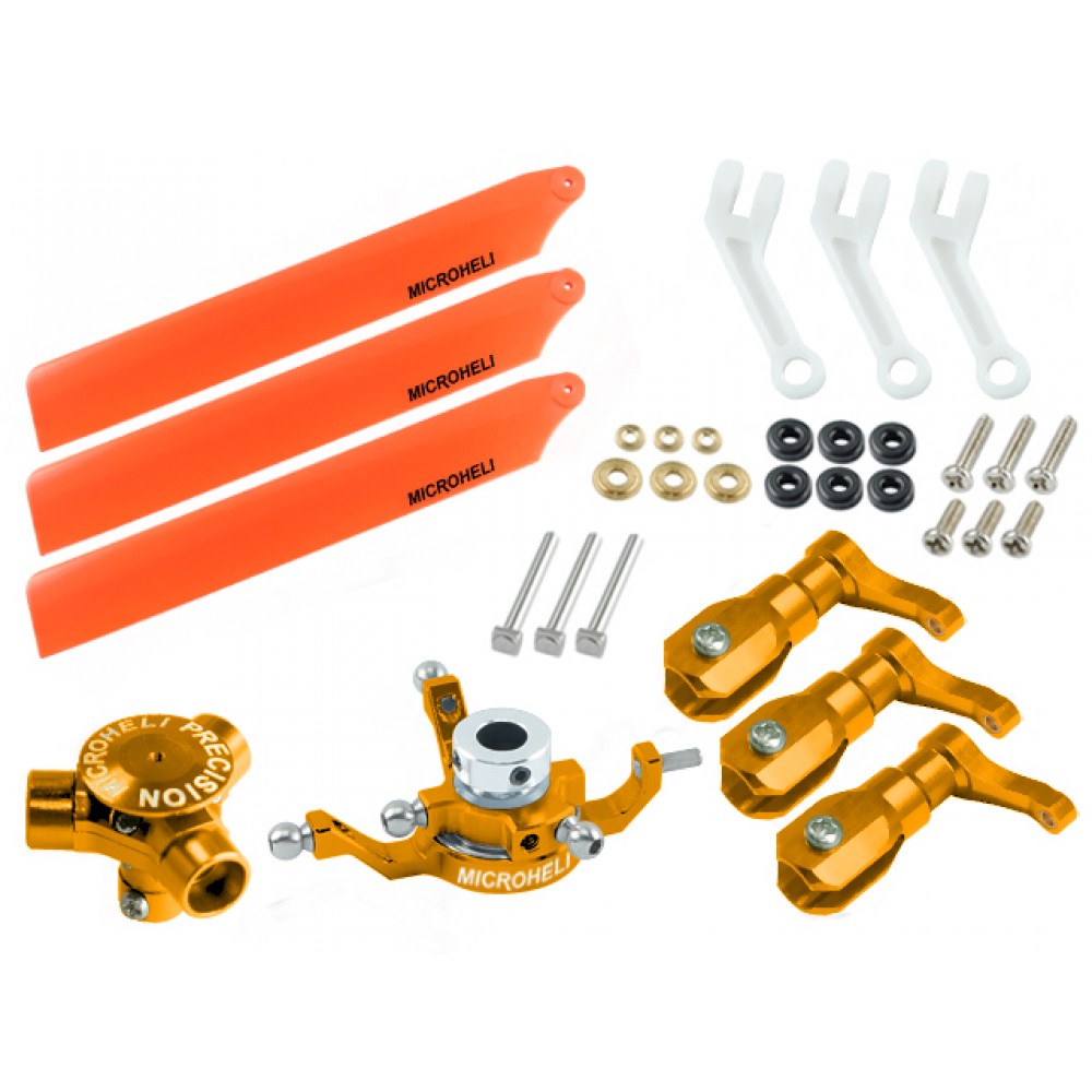 CNC AL/Plastic Triple Orange Blade Conversion set (GOLD) - BLADE 120S/ S2 CNC AL/Plastic Triple Orange Blade Conversion set (GOLD) - BLADE 120S/ S2