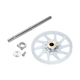 Titanium Main Shaft/CNC Delrin Main Gear w/ Auto-Rotation Hub set - BLADE 130 S