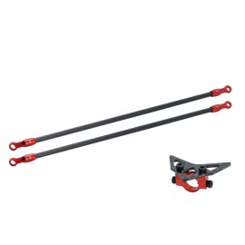 Aluminum/Carbon Fiber Tail Boom Support Mount set (RED) (for MH Main Frame series) Aluminum/Carbon Fiber Tail Boom Support Mount set (RED) (for MH Main Frame series)