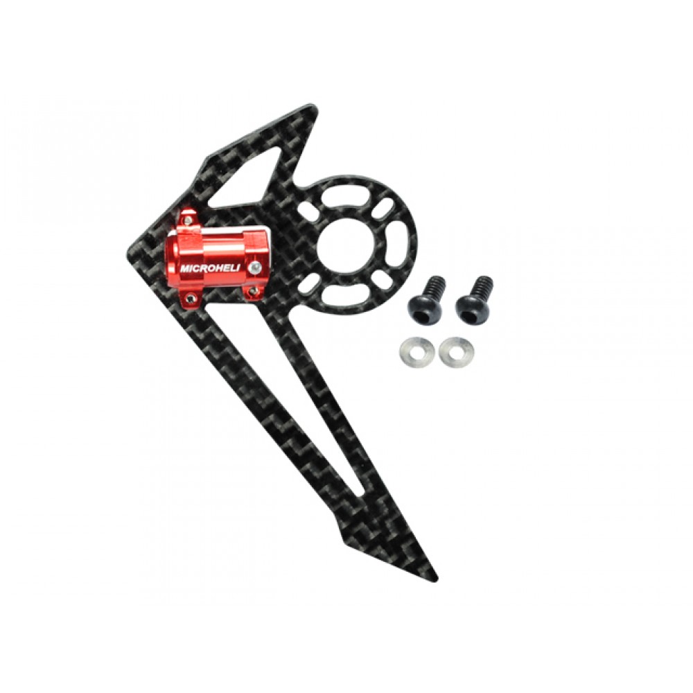 AL/Carbon Fiber Light Weight Tail Motor Mount w/ Fin set (RED) - BLADE 130 S AL/Carbon Fiber Light Weight Tail Motor Mount w/ Fin set (RED) - BLADE 130 S