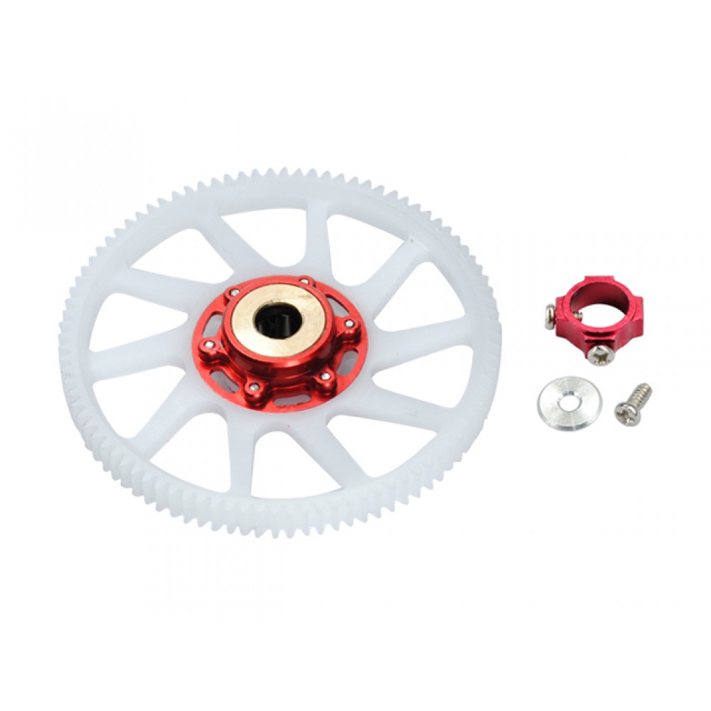 CNC Delrin Main Gear w/ Auto-Rotation Hub set (RED) (for MH-130S067X/167X) CNC Delrin Main Gear w/ Auto-Rotation Hub set (RED) (for MH-130S067X/167X)