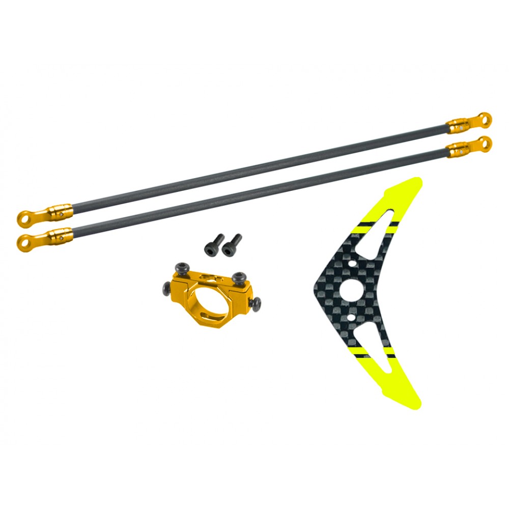 Aluminum/Carbon Fiber Tail Boom Support set (GOLD) - BLADE 150 S / Smart