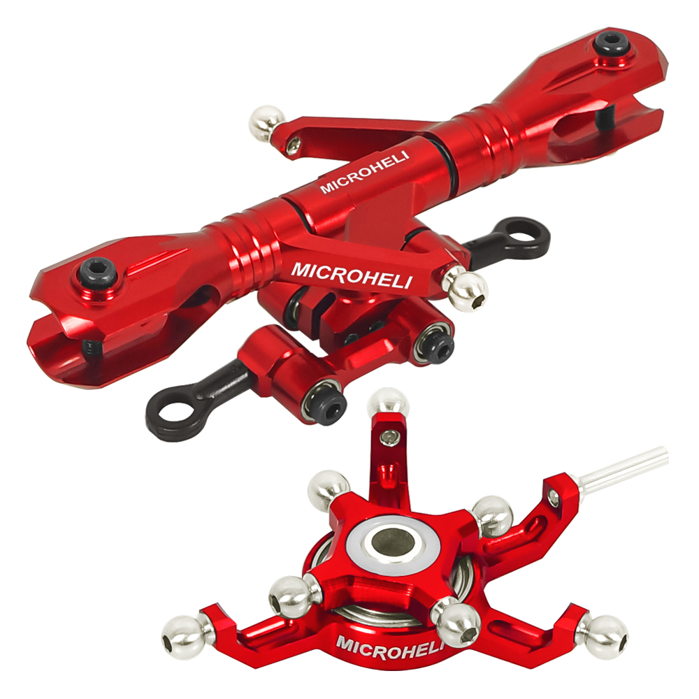 Precision CNC Aluminum Flybarless Head System (RED) - BLADE 230S / V2 / Smart 