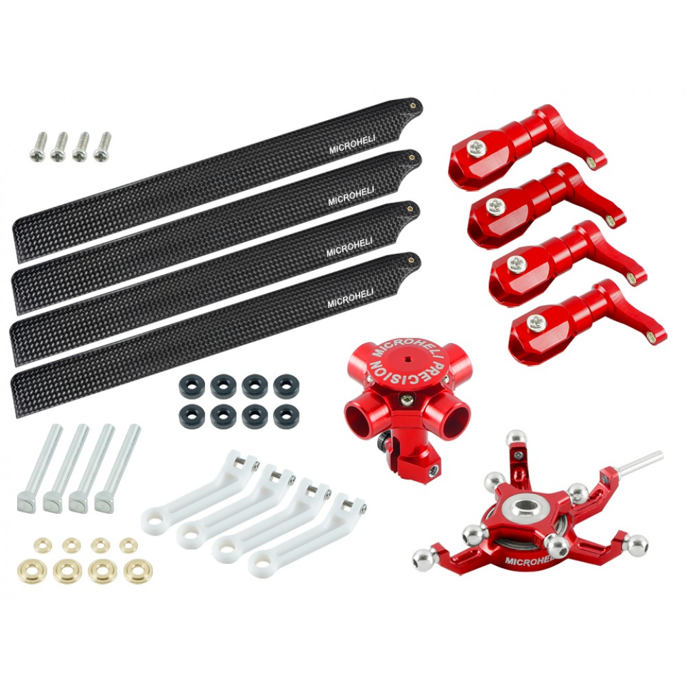CNC Quad Carbon Fiber Blades Conversion set (RED) - BLADE 230S / V2 / Smart CNC Quad Carbon Fiber Blades Conversion set (RED) - BLADE 230S / V2 / Smart
