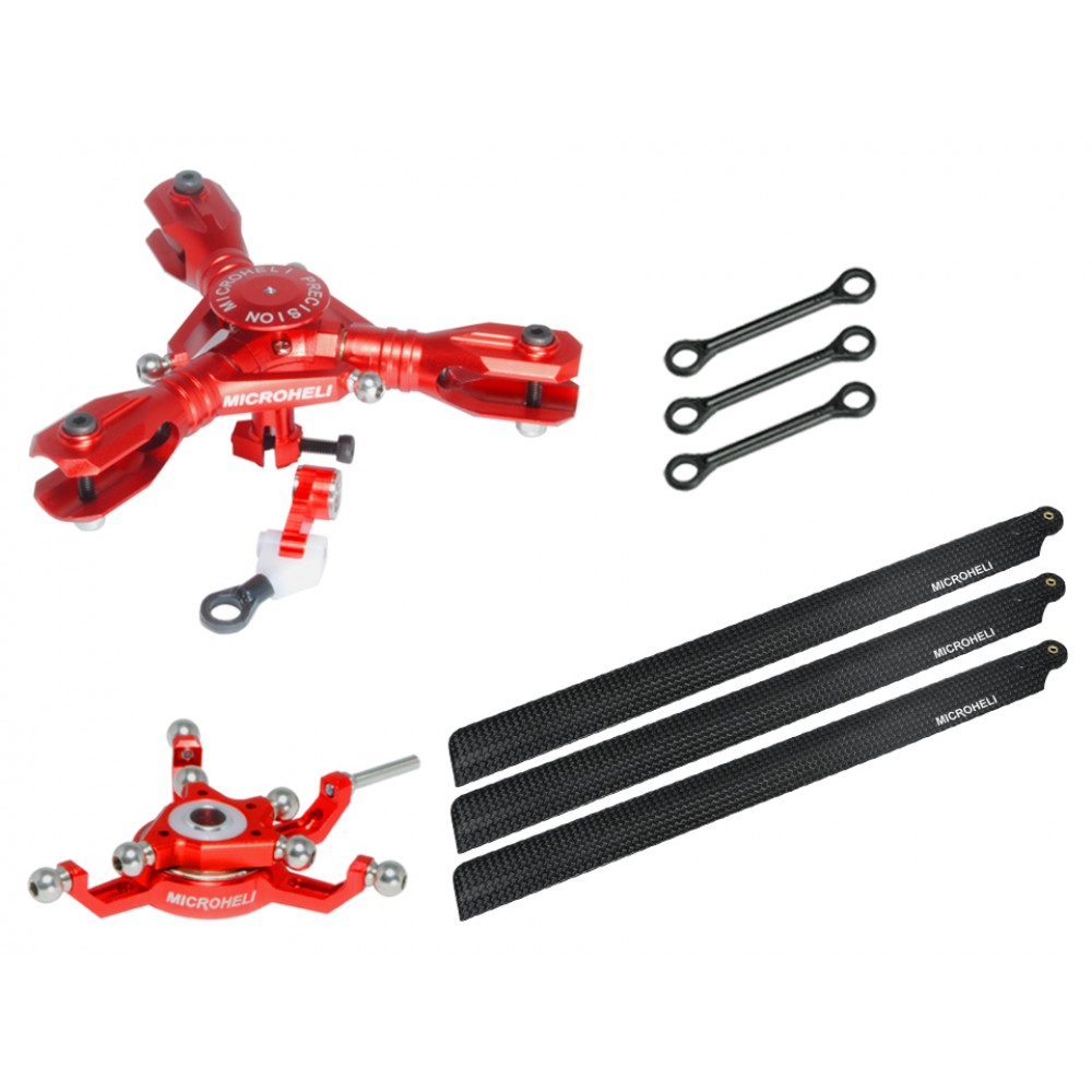 CNC Triple Carbon Fiber Blades Conversion set (RED) - BLADE 230S / V2 / Smart CNC Triple Carbon Fiber Blades Conversion set (RED) - BLADE 230S / V2 / Smart
