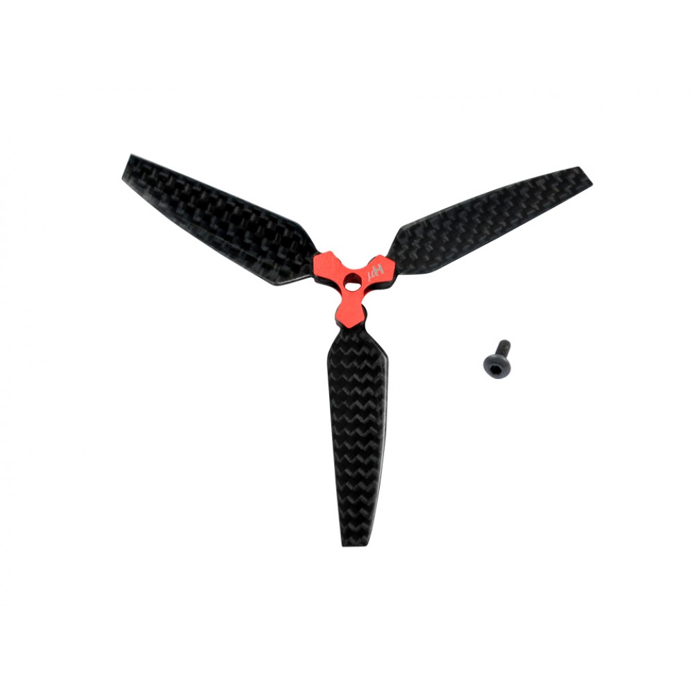 Carbon Fiber Folding 3 Blade Propeller 90mm Tail Blade (RED) Carbon Fiber Folding 3 Blade Propeller 90mm Tail Blade (RED)