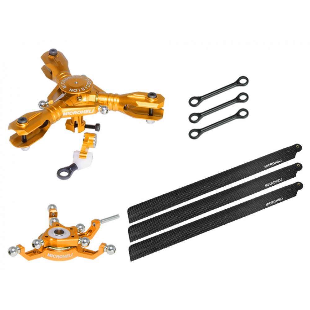 CNC Triple Carbon Fiber Blades Conversion set (GOLD) - BLADE 230S / V2 / Smart CNC Triple Carbon Fiber Blades Conversion set (GOLD) - BLADE 230S / V2 / Smart