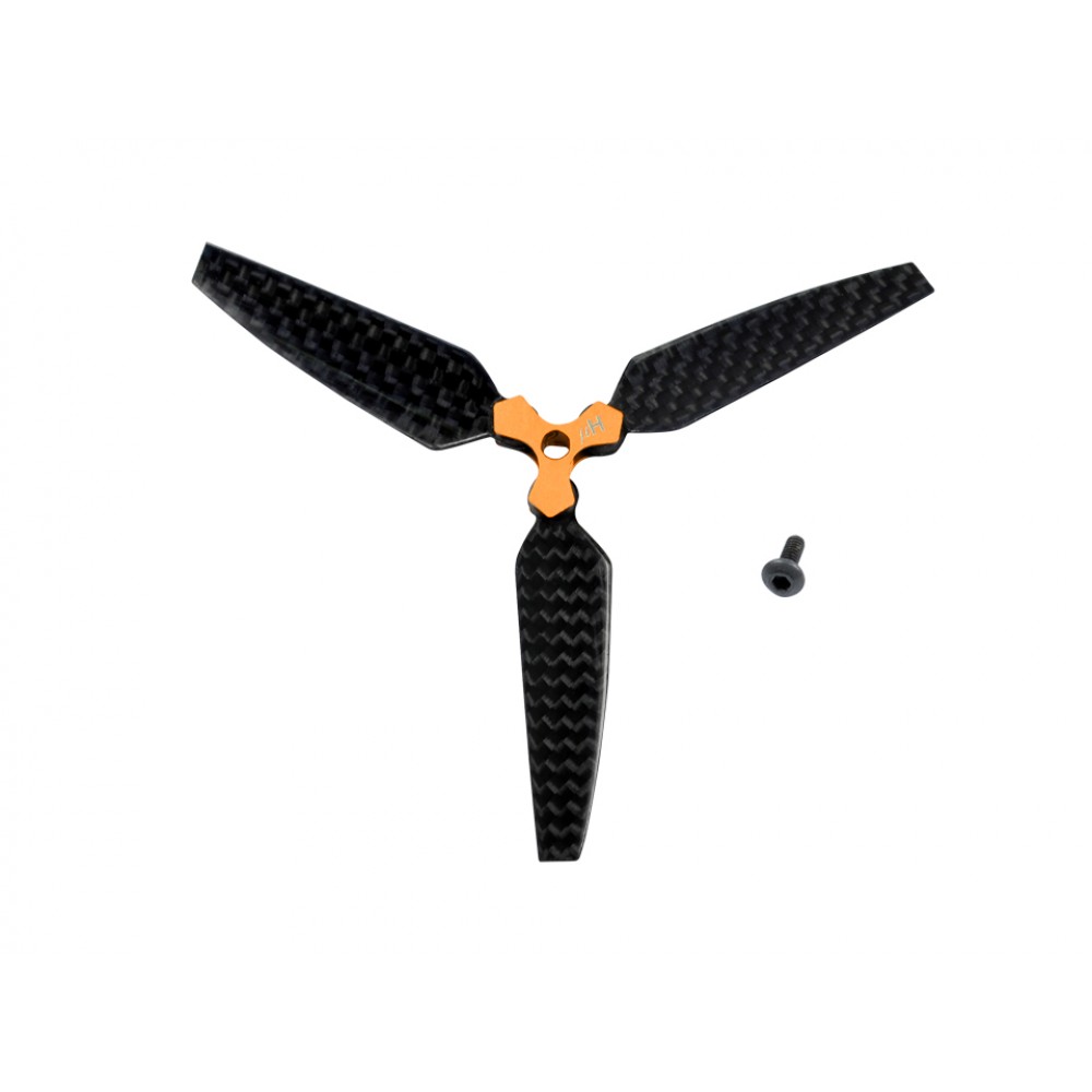 Carbon Fiber Folding 3 Blade Propeller 90mm Tail Blade (GOLD)