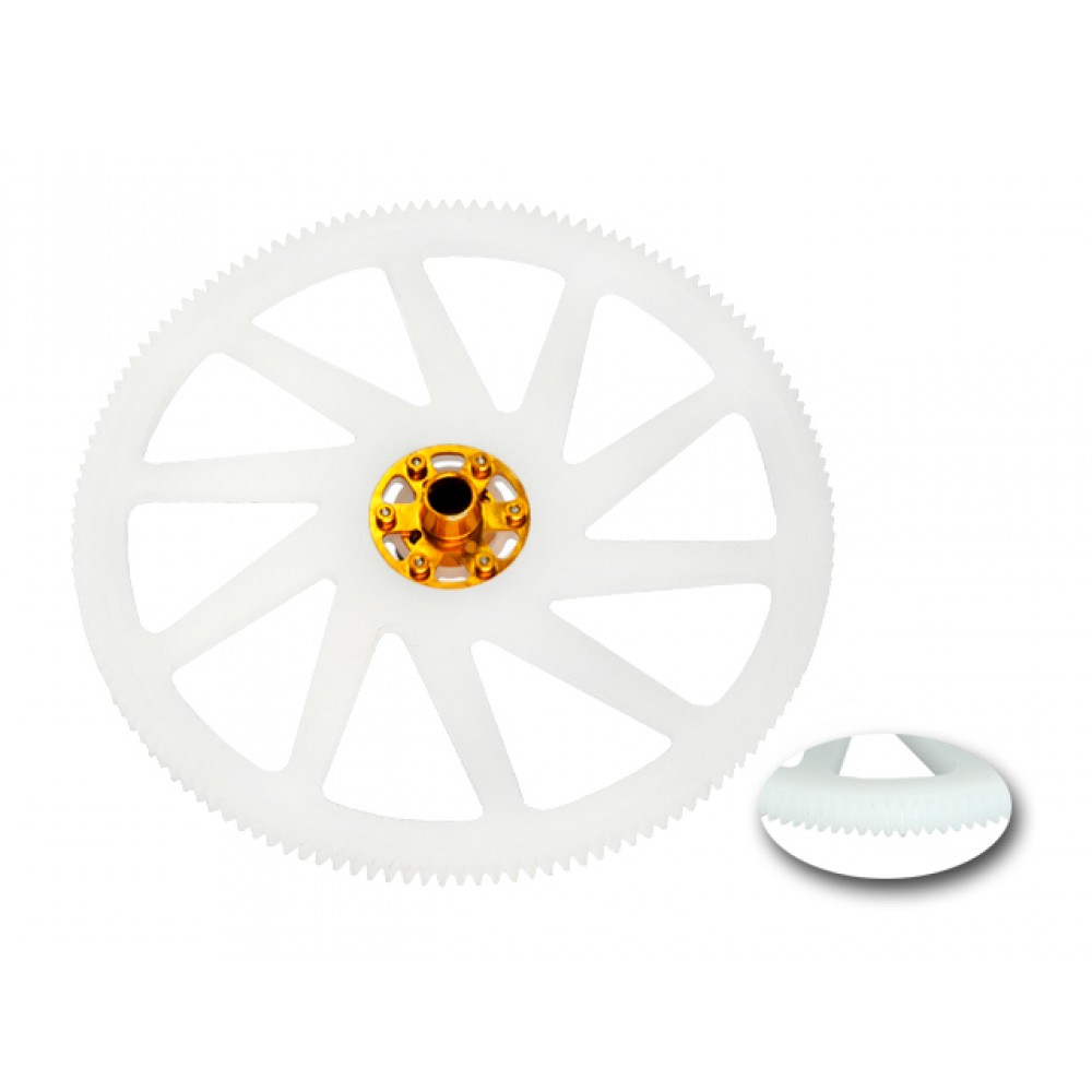 CNC Delrin Main Gear w/ Aluminum Hub set (GOLD) - BLADE 230S / V2 / Smart / REVOLUTION 235 CP CNC Delrin Main Gear w/ Aluminum Hub set (GOLD) - BLADE 230S / V2 / Smart / REVOLUTION 235 CP