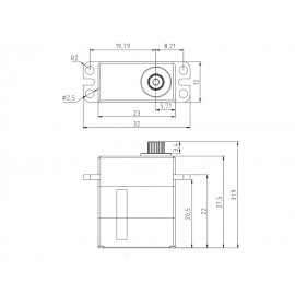 Precision HV Micro Servo Full Metal Gear Set w/ Converter Cables - BLADE 230S Smart Precision HV Micro Servo Full Metal Gear Set w/ Converter Cables - BLADE 230S Smart