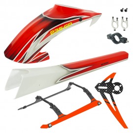 Airbrush Fiberglass Red Racing Fuselage Combo - BLADE REVOLUTION 235 CP