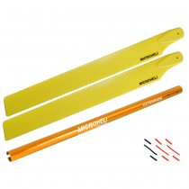 Aluminum Tail Boom w/ 250mm Main Blade Extension Combo (GOLD) - BLADE REVOLUTION 235 CP