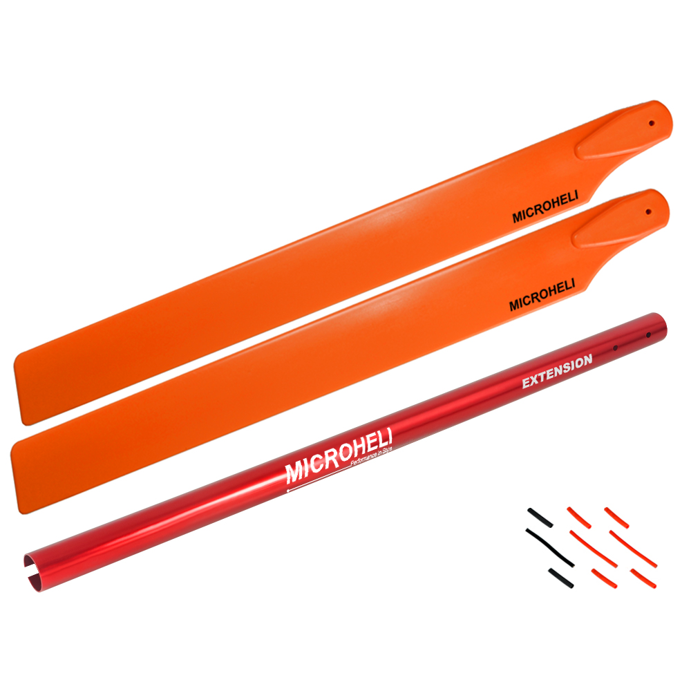 Aluminum Tail Boom w/ 250mm Main Blade Extension Combo (RED) - BLADE REVOLUTION 235 CP