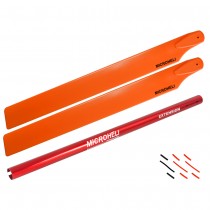 Aluminum Tail Boom w/ 250mm Main Blade Extension Combo (RED) - BLADE REVOLUTION 235 CP