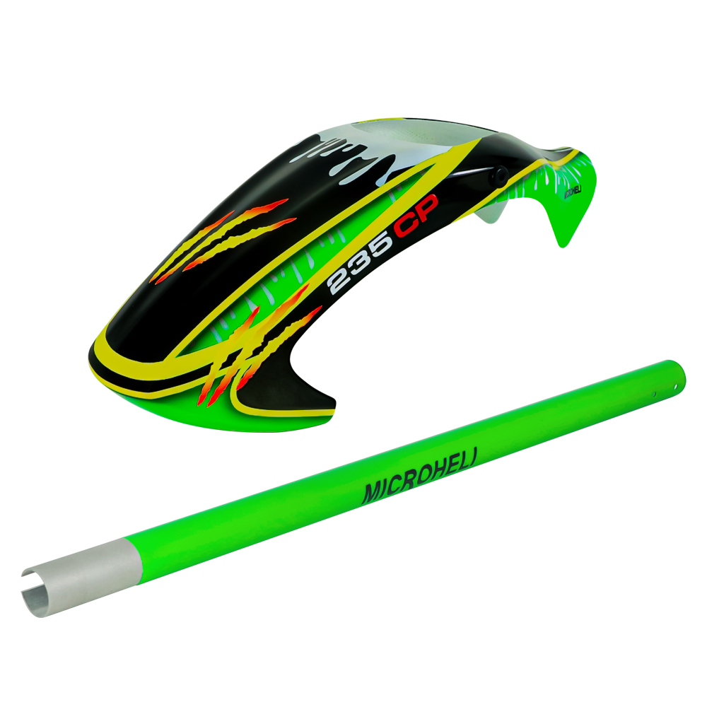 Airbrush Fiberglass King Cobra Canopy w/ Aluminum Tail Boom - BLADE REVOLUTION 235 CP