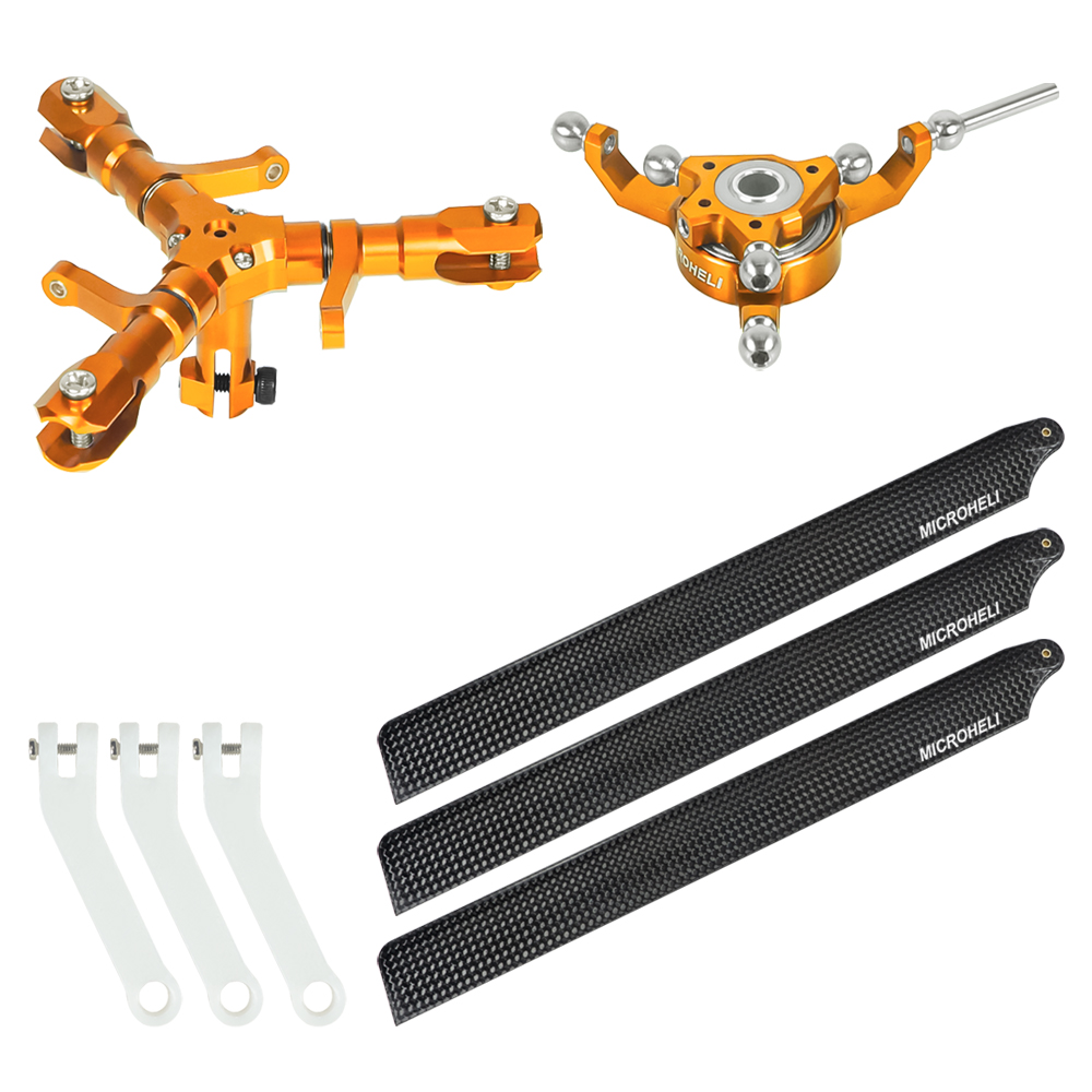 CNC Triple Carbon Fiber Blades Conversion set (GOLD) - BLADE REVOLUTION 235 CP