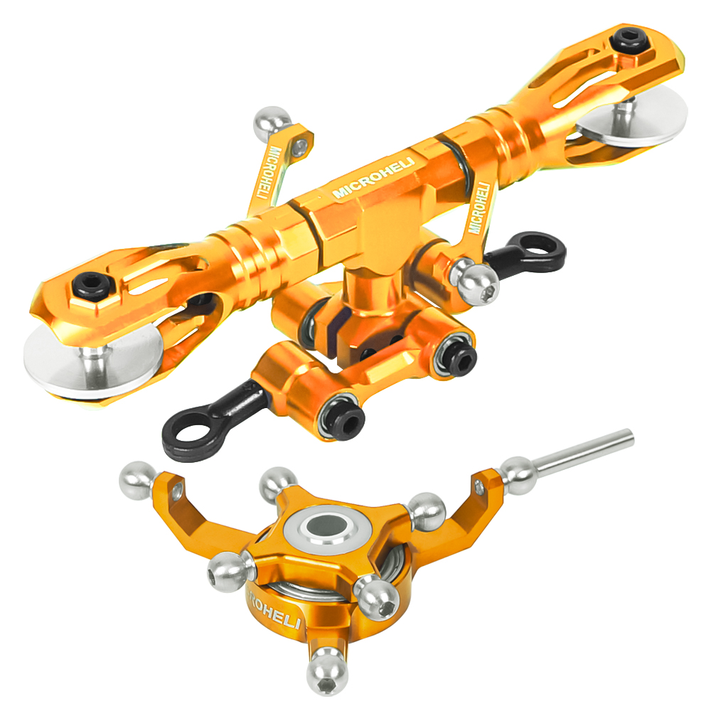 Precision CNC Aluminum Flybarless Head System (GOLD) - BLADE REVOLUTION 235 CP