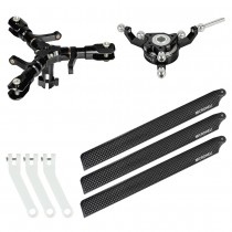 CNC Triple Carbon Fiber Blades Conversion set (BLACK) - BLADE REVOLUTION 235 CP