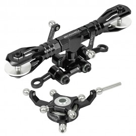 Precision CNC Aluminum Flybarless Head System (BLACK) - BLADE REVOLUTION 235 CP