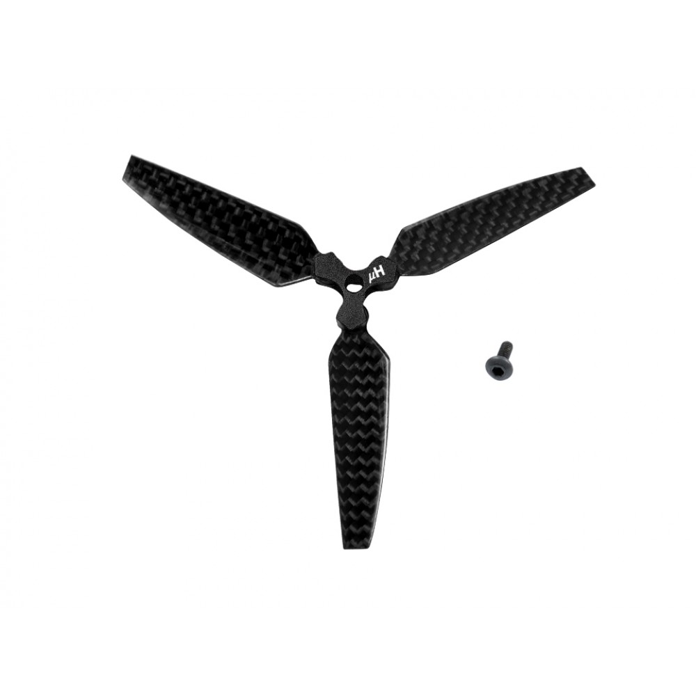 Carbon Fiber Folding 3 Blade Propeller 90mm Tail Blade (BLACK)