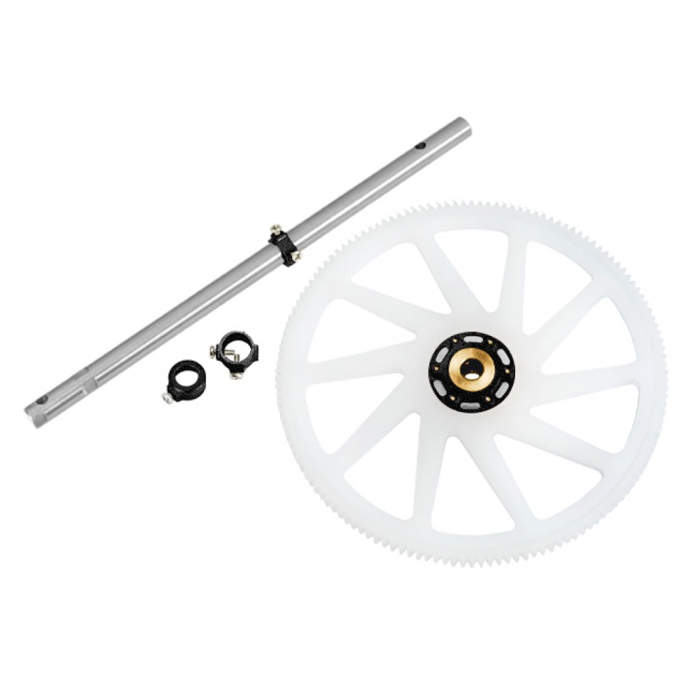 Titanium Main Shaft/CNC Delrin Main Gear/Auto-Rotation Hub set (BLACK) - BLADE 230S / V2 / Smart / REVOLUTION 235 CP Titanium Main Shaft/CNC Delrin Main Gear/Auto-Rotation Hub set (BLACK) - BLADE 230S / V2 / Smart / REVOLUTION 235 CP