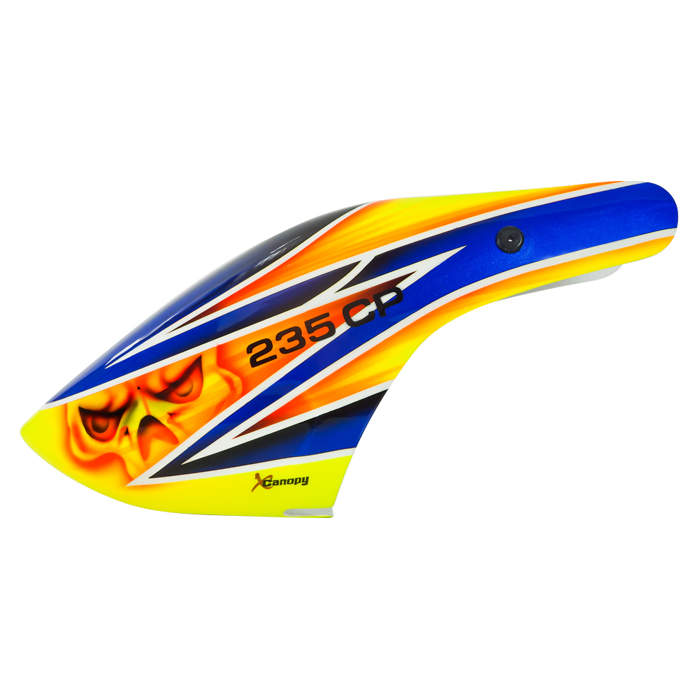 XCanopy Airbrush Fiberglass Angry Owl Canopy - BLADE REVOLUTION 235 CP