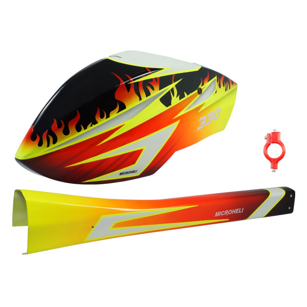 Airbrush Fiberglass Fire Evil Fuselage - BLADE 330X / 330S / 450X Airbrush Fiberglass Fire Evil Fuselage - BLADE 330X / 330S / 450X