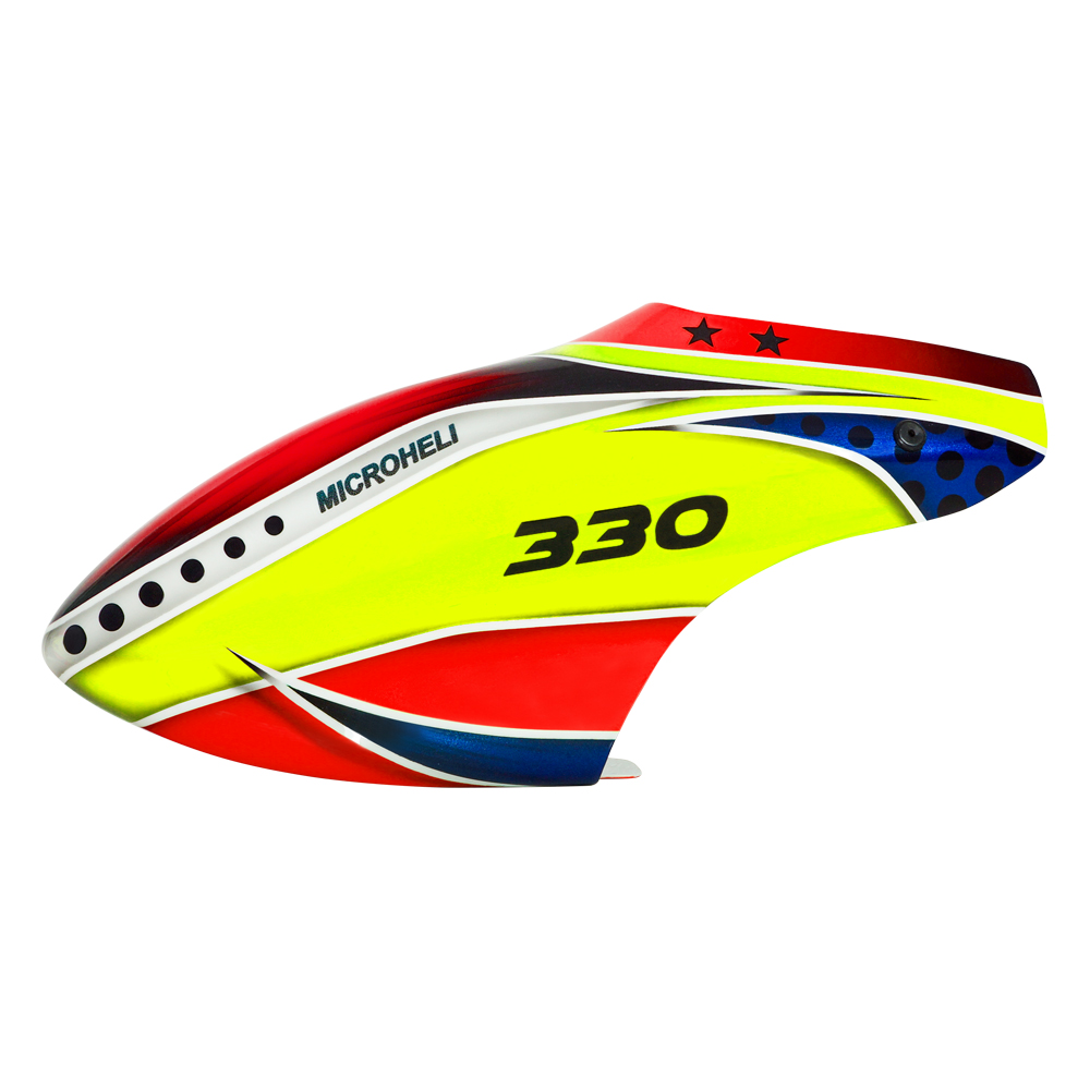 Airbrush Fiberglass Yellow Eyes Canopy - BLADE 330X / 330S Airbrush Fiberglass Yellow Eyes Canopy - BLADE 330X / 330S
