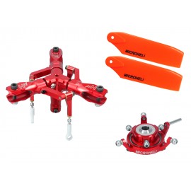 CNC Triple Blade Conversion set (RED) - BLADE 450X / 330X / 330S