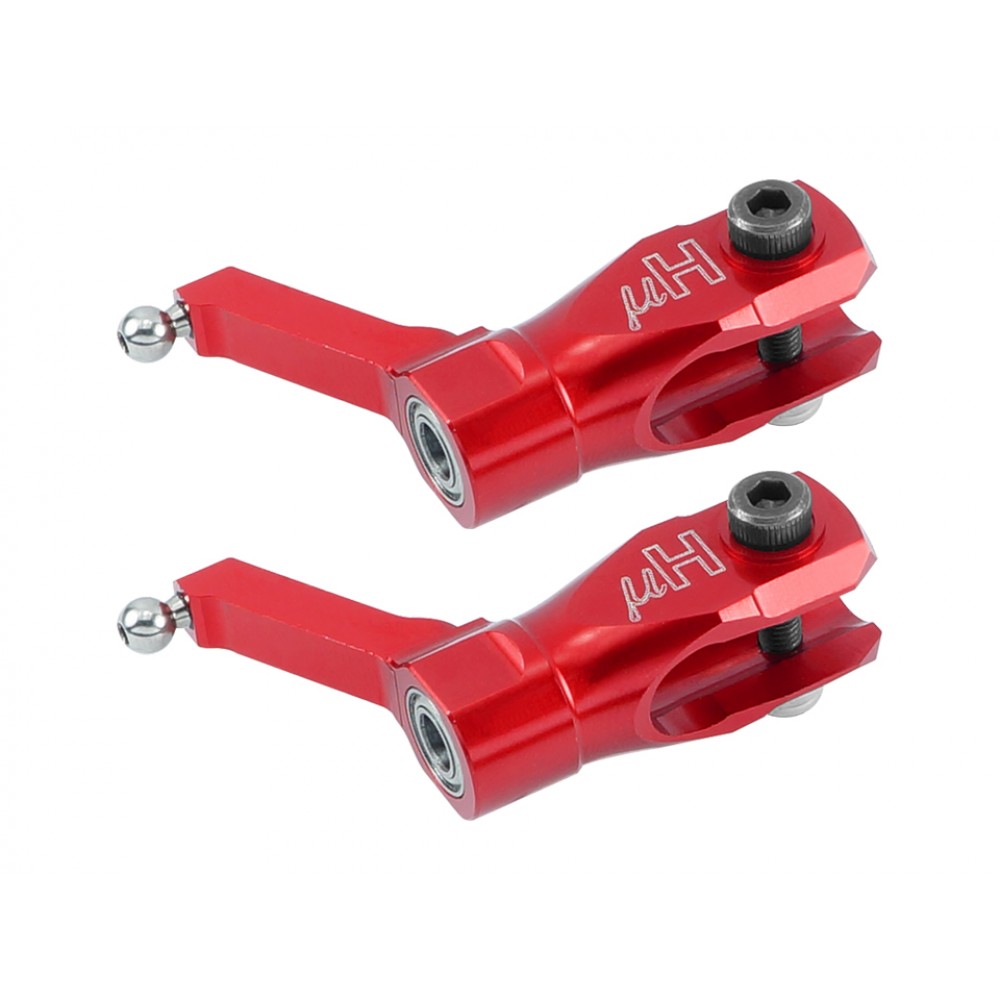 Aluminum Main Blade Grip w/ Thrust Bearing (RED) - BLADE 450X / 330X / 330S