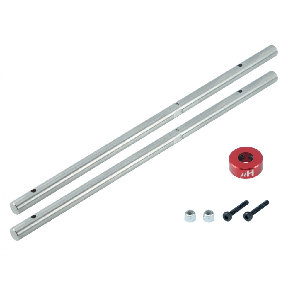 Precision CNC Titanium Main Shaft W/ Collar (RED) - BLADE 450X / 330X / 330S / ECLIPSE 360 Precision CNC Titanium Main Shaft W/ Collar (RED) - BLADE 450X / 330X / 330S / ECLIPSE 360