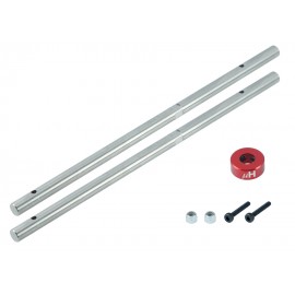 Precision CNC Titanium Main Shaft W/ Collar (RED) - BLADE 450X / 330X / 330S / ECLIPSE 360