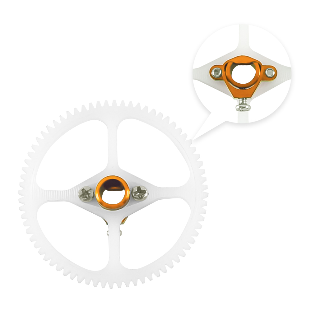 CNC Delrin Main Gear w/ Hub set (GOLD) - BLADE REVOLUTION 90 FP