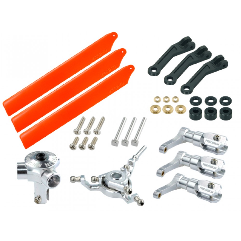 CNC Triple Orange Plastic Blades Conversion set - BLADE FUSION 180 / Smart