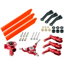 CNC Triple Orange Plastic Blades Conversion set (RED) - BLADE FUSION 180 / Smart