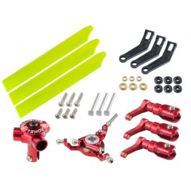 CNC Triple Yellow Plastic Blades Conversion set (RED) - BLADE FUSION 180 / Smart