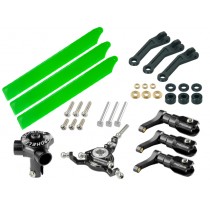 CNC Triple Green Plastic Blades Conversion set (BLACK) - BLADE FUSION 180 / Smart