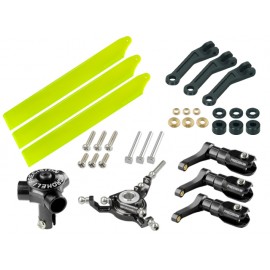 CNC Triple Yellow Plastic Blades Conversion set (BLACK) - BLADE FUSION 180 / Smart