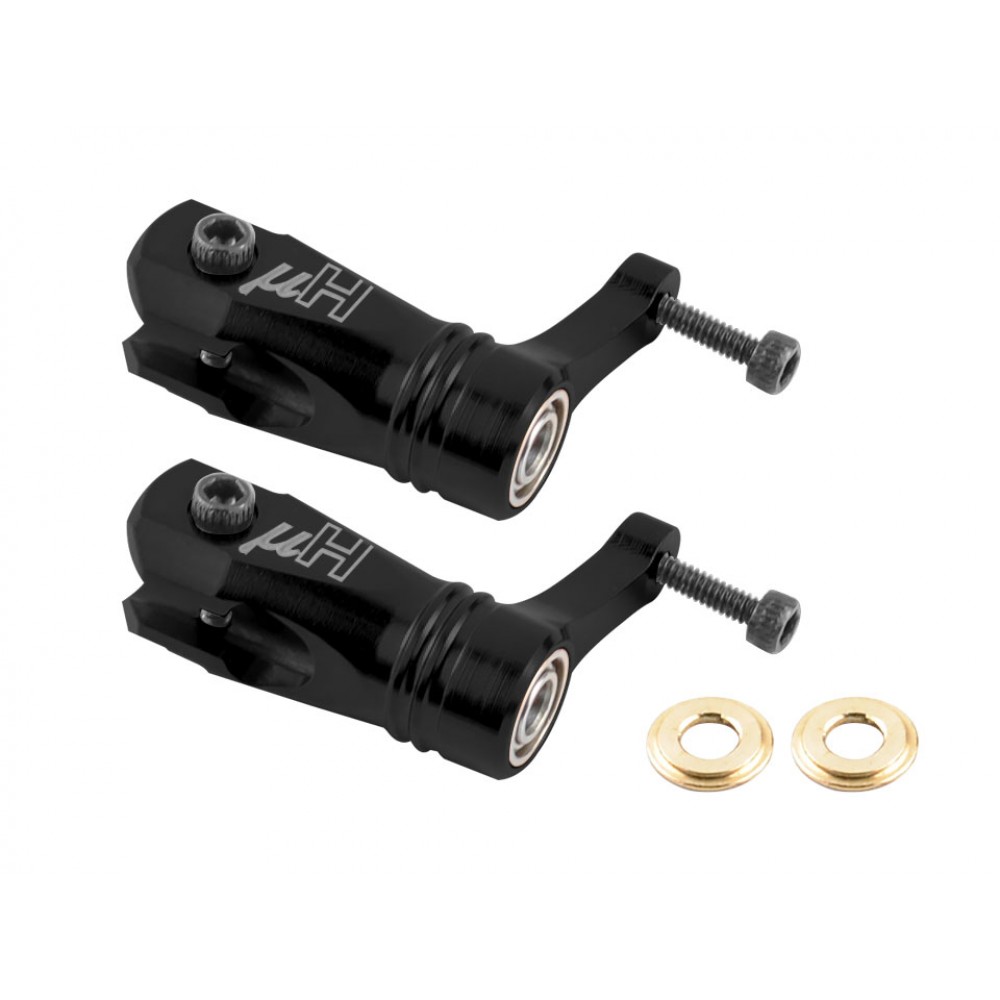 Aluminum Main Blade Grip w/ Thrust Bearing (BLACK) - BLADE FUSION 180 Aluminum Main Blade Grip w/ Thrust Bearing (BLACK) - BLADE FUSION 180