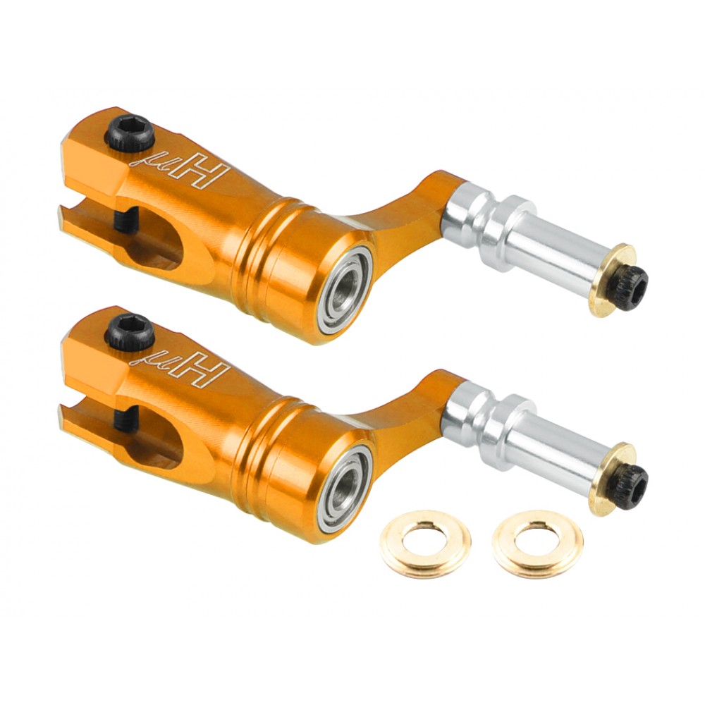 Aluminum Main Blade Grip W/ Thrust Bearing (GOLD) - BLADE FUSION 180 Smart Aluminum Main Blade Grip W/ Thrust Bearing (GOLD) - BLADE FUSION 180 Smart