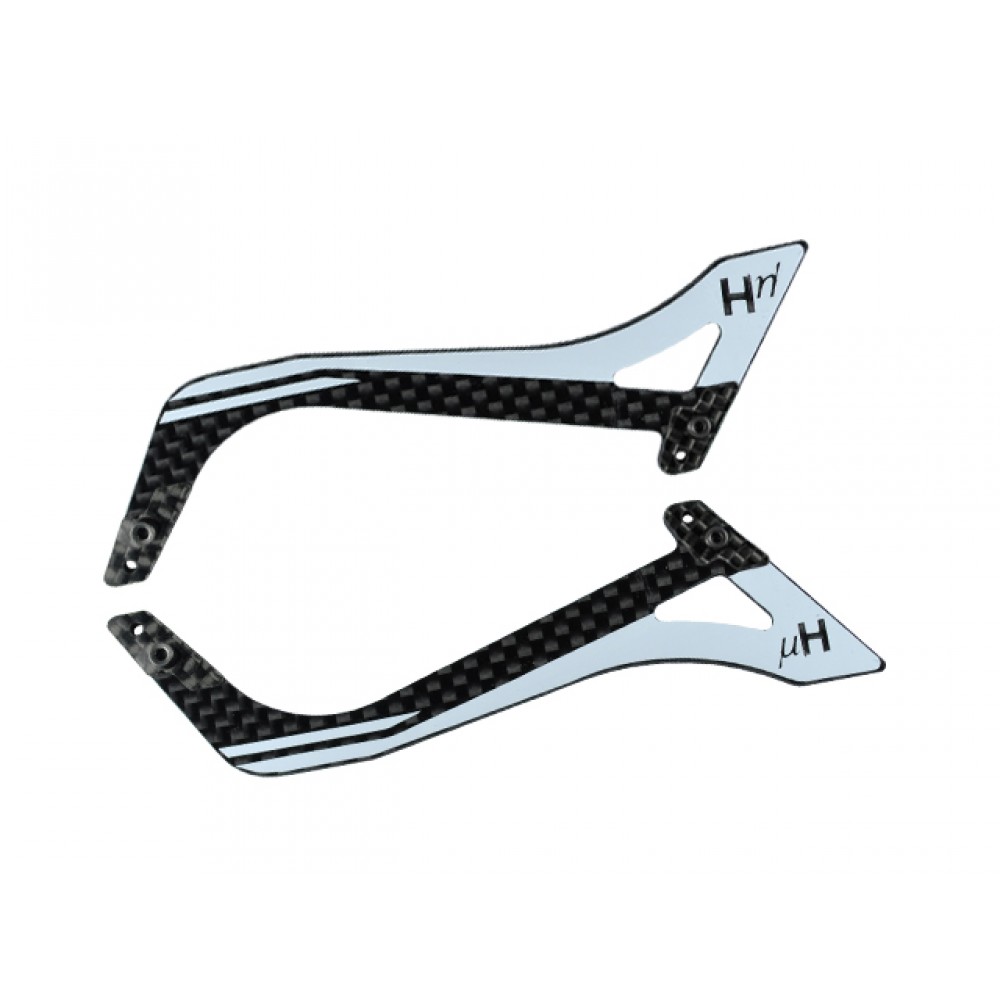 Carbon Fiber Landing Skids "B" Style (WHITE) - BLADE FUSION 270