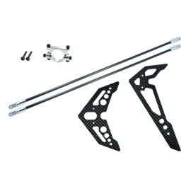 Aluminum/Carbon Fiber Tail Boom Support Mount w/ Fin - BLADE FUSION 270