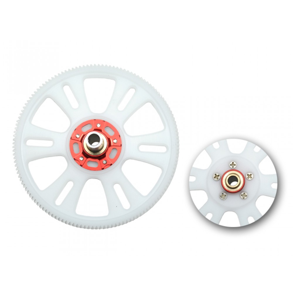 CNC Delrin Main Gear w/ Auto-Rotation Hub set (RED) - BLADE FUSION 270 CNC Delrin Main Gear w/ Auto-Rotation Hub set (RED) - BLADE FUSION 270